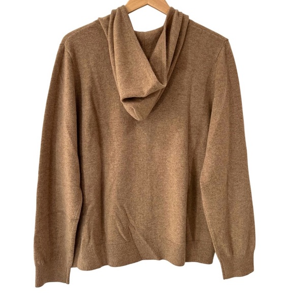 Quince Women’s Mongolian Cashmere Full Zip Hoodie XL teak tan NWT - Picture 2 of 12